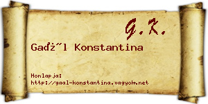 Gaál Konstantina névjegykártya